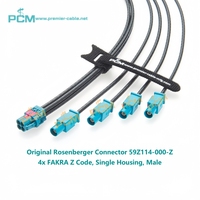 Quad Mini Fakra Femelle à Fakra Mâle Véhicule Câble Coaxial 4-en-1 Original Rosenberger Z-Code Automobile GPS Robotique Capteur Caméra