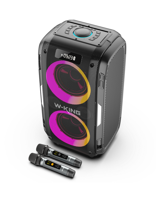 W-King T9PRO Altavoces with Mics 120W Party Speaker Portable Karaoke System DJ Speaker with Woofer Home Theater Bass Speaker