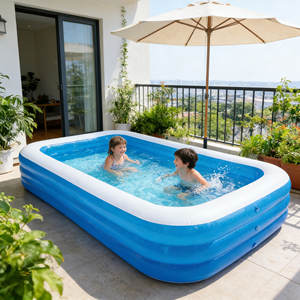 Piscine gonflable pour enfants en PVC écologique, pour l'extérieur, installation rapide, épaisseur 5 mm - Product Image 1