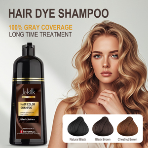 Crema Colorante per Capelli <span class=keywords><strong>Marrone</strong></span> Scuro al Ginseng Erboristico Semi-Permanente 3-in-1 Nutriente Riparatore ad Azione Rapida Senza Ammoniaca Lunga Durata - Product Image 2