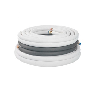 R410A Copper Line Set for Split Air Conditioner <strong>Pre</strong> <strong>Insulated</strong> Refrigeration Pipe HVAC Installation Parts - Product Image 1