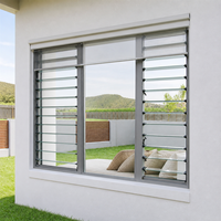 Fenêtre à persiennes en aluminium moderne sur mesure, vitrage, jalousie, fenêtres à persiennes étanches, ventilation, matériau de construction pour maison résidentielle