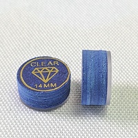 Jassinry 14mm Pool Billard Queue Conseils Diamant Bleu Couleur 6 Couches avec Pad Pigskin Cue Bâtons Conseils Billard Accessoires