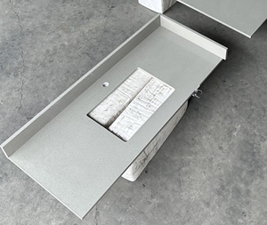Encimeras de Baño de Cuarzo en Gris Cemento, Losas de Piedra Artificial Modernas, con Orificio para Grifo Preperforado, Suministro al por Mayor - Product Image 3