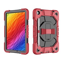 Étui de protection pour tablette Tab A9+ A9PIUS avec sangle de maintien en silicone anti-chute et support rotatif, finition mate et antichoc