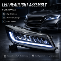 Ensemble de phares LED BK pour Honda Accord G8 2008-2012, design en forme d'aile, projecteur de feux de signalisation, DRL amélioré, Plug and Play