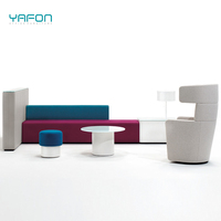Ensemble de canapés modulables en tissu de haute qualité de style moderne sectionnel convertible pour l'hôpital et l'école et la détente