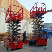 Bester Preis Elektrische 6m 8m 10m Hubarbeitsbühne Mobile Scherenhebebühne 320kg Tragfähigkeit Stahl für Lager