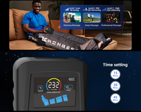KONBEST 9490MAX Masseur de jambes à compression professionnel 4 chambres Pression 30-240 mmHg Contrôle du temps Batterie ultra longue durée