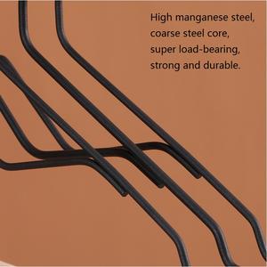 شماعات معدنية خشبية حديثة الأكثر مبيعًا ، شماعات حديد زان من دون انزلاق ، شماعات ملابس من الخشب الصلب الحديدي - Product Image 5