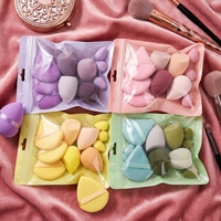 Ensemble de 10 éponges à maquillage en coton, couleur macaron, applicateurs de blush, hydrophiles, sans latex, utilisation sèche et humide, en forme de pouce