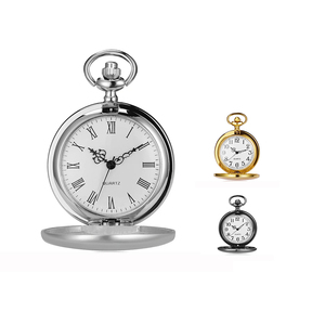 Vendita calda parole personalizzate cassa vuota orologi all'ingrosso orologio da tasca classico al quarzo vuoto con alta qualità - Product Image 1