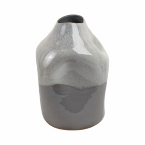 Vaso moderno in terracotta lucida con morbidi accenti curvi per soggiorno, decorazione per la casa, vaso da tavolo - Product Image 3