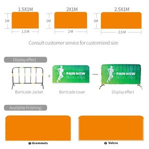 Barrière de police Premium Caution Warp Barrière de rue pour piétons Bannières et couvertures pour la publicité de marque Événements de masse - Product Image 3