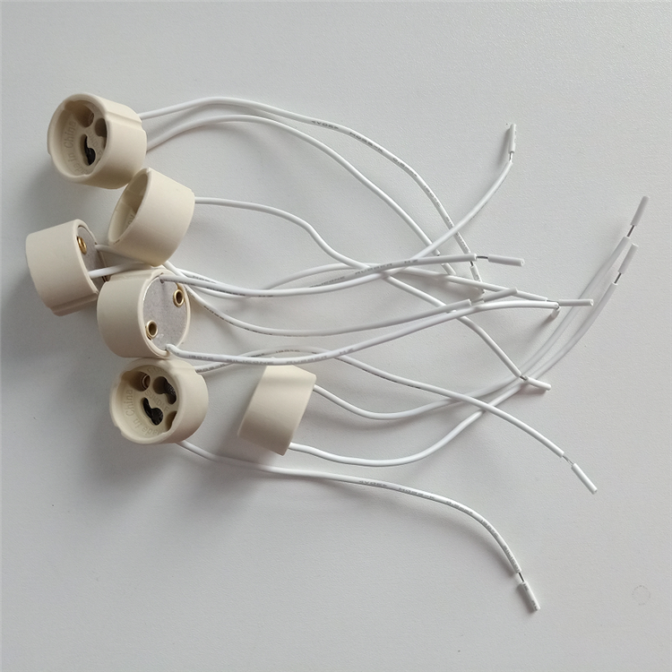 Lot De 10 Douilles GU10 En Céramique Avec Câble Silicone - Pour Ampoules LED Et Halogène, 0-250V, 2A