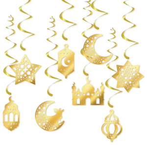 Decorazioni per Ramadan Eid Mubarak 2026, Striscione in Carta Oro e Nero, Ornamenti Islamici, Bandiere e Accessori per <span class=keywords><strong>Feste</strong></span> Musulmane, Articoli Decorativi Durevoli - Product Image 3