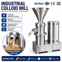 Machine de broyage colloïdal industrielle en acier inoxydable pour la fabrication de beurre de cacahuète, de tahini de sésame et de sauce chili pour les usines alimentaires