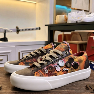 Fabricación de Zapatos de Skate Unisex Personalizados Estilo París, Zapatos Retro de Lona con Aspecto Desgastado, Zapatos Casuales de Moda Americana para <span class=keywords><strong>Hombre</strong></span> - Product Image 2