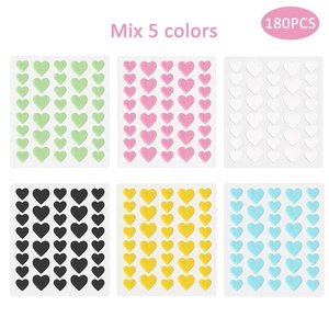 Nhãn hiệu riêng Hydrocolloid rõ ràng tại chỗ các bản vá lỗi tự nhiên đầy màu sắc hình trái tim không thấm nước mụn sticker cho mụn da - Product Image 2