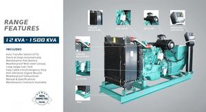 Groupe électrogène diesel 70 kVA à châssis ouvert, économique en carburant, durable, triphasé, pour usage commercial et alimentation de secours - Product Image 2