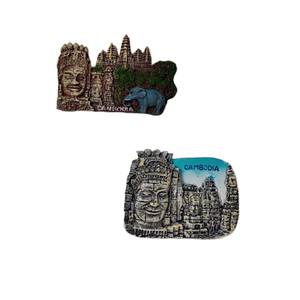 Fabricante de resina de recuerdos de viaje con características de Camboya, adhesivos 3D para refrigeradores del Sudeste Asiático, para exportación y comercio exterior. - Product Image 2