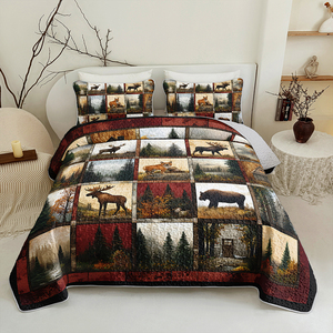 Juego de Ropa de Cama con Estampado Digital de Granja Animal, 3 Piezas, Edredón con Fundas de Almohada, Resistente a las Arrugas y Vibrante <span class=keywords><strong>para</strong></span> Dormitorio con Temática de Vida Silvestre - Product Image 1