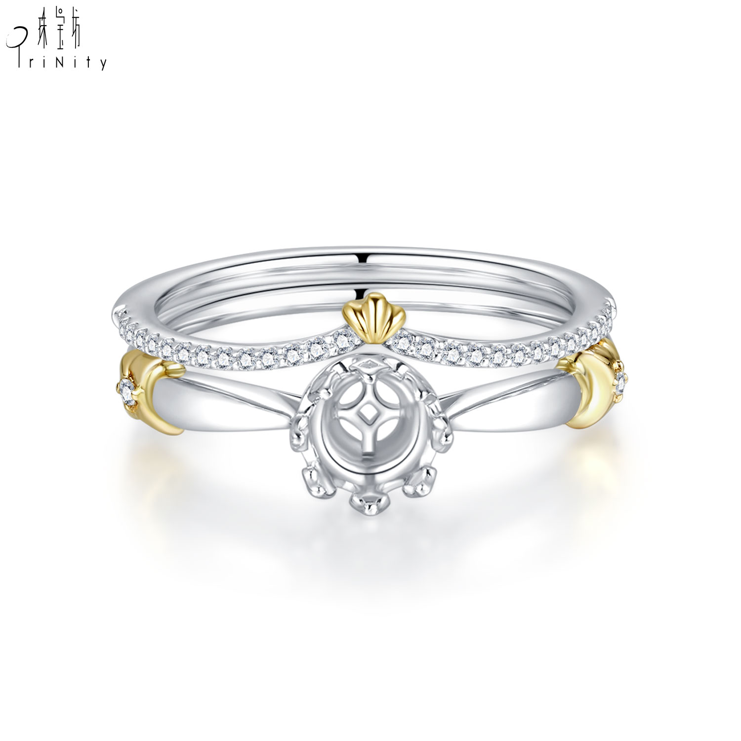 Or jaune et blanc 18 carats