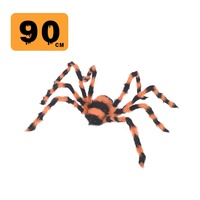 Décoration d'araignée en mousse et peluche colorée pour Halloween, en plastique et fer, 90/125/200 cm, pour jardin extérieur, maison hantée effrayante et pièce sinistre
