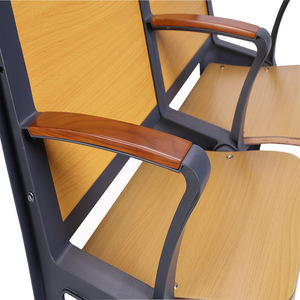 Silla fija de aleación de aluminio Henmei con reposabrazos para uso en estadios escolares y exteriores - Product Image 2