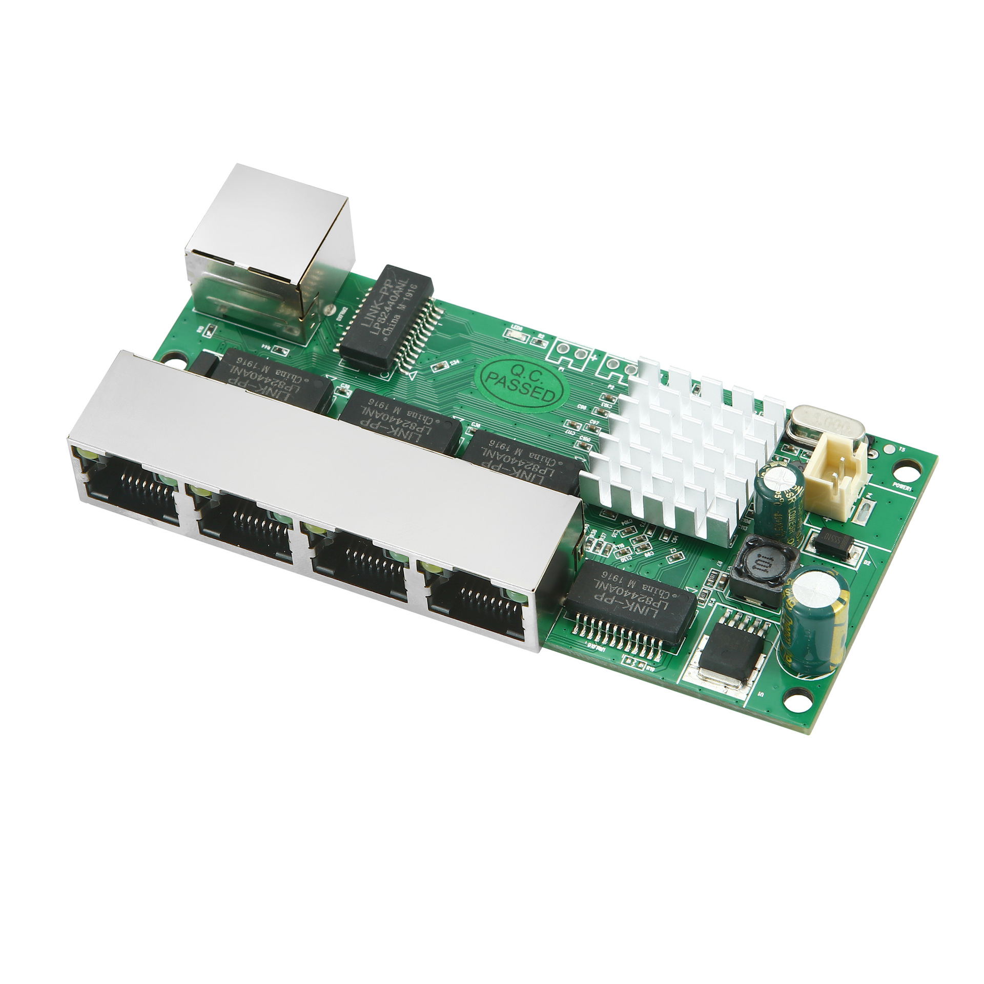 Commutateur Ethernet 5 ports PCB Gigabit POE réseau carte de commutation POE Gigabit commutateur de bureau Hub système de stationnement intelligent