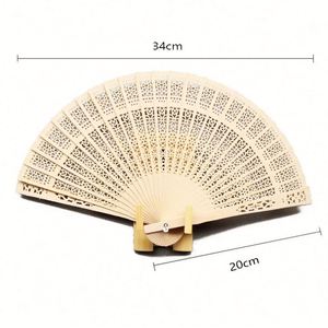 Éventail portable en bois espagnol, modèle publicitaire en bambou écologique pour fêtes en extérieur, style amour peint à la main - Product Image 3