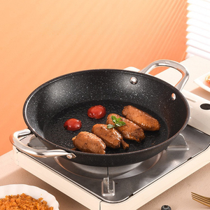 Venta al por mayor antiadherente de acero inoxidable Paella Pan para el hogar Hotel Cocina Uso al aire libre Cocina de inducción Compatible Con dos manijas - Product Image 5