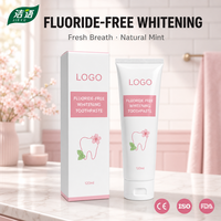 Dentifrice blanchissant naturel à l'huile de coco OEM ODM, saveur, taille, logo et emballage personnalisés, prix d'usine, marque privée