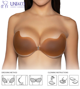 Sujetador sin tirantes reutilizable de silicona 100% en forma de <span class=keywords><strong>mango</strong></span>, sexy, sin aros, para verano, disponible en varios colores y tallas - Product Image 3