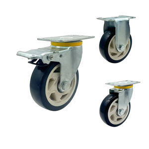 Möbel Nachttisch Bücherregal Kleines Leises Langlebiges PVC-<span class=keywords><strong>Material</strong></span> Kugellager Universalrad Schwenkbarer Rollenrad mit Bremse - Product Image 3