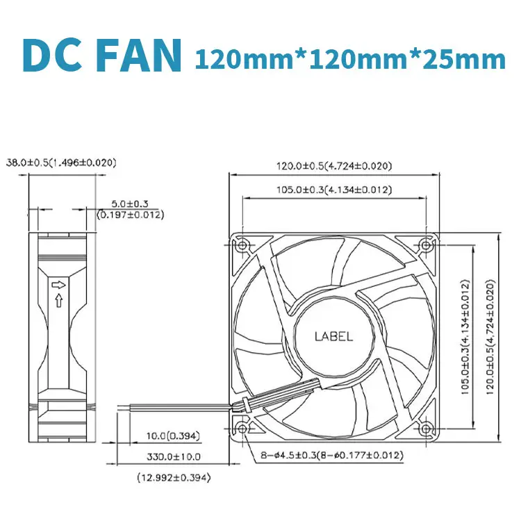 PFC0252B1-E02C-S99 24V10.80W 12025 sessiz yüksek hava hacmi soğutma fanı