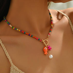 Collar Bohemio para Mujer, Estilo <span class=keywords><strong>Funky</strong></span>, con Diseño de Peces y Estrellas de Mar, Joyería Boho - Product Image 2