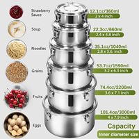 Boîte à lunch en acier inoxydable 304, contenants étanches avec couvercles pour collations, enfants, kimchi, soupe, salade, bol pour camping, pique-nique