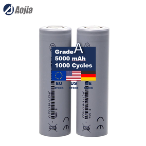 Batterie cylindrique rechargeable au lithium-ion Aojia 3,65 V 5000 mAh 21700, cellule de batterie pour vélo électrique 50E, cathode LiNiMnCoO2, 1000 cycles, 72 g, -20~60°C - Product Image 1