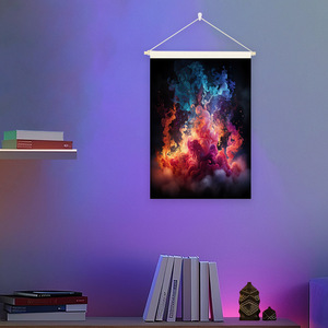 ผ้าแขวนผนังลายป่าเวทมนตร์เรืองแสงในที่มืด แบบสั่งทำได้ พร้อมโลโก้  ลายพิเศษ  สำหรับตกแต่งบ้าน สไตล์ฮิปปี้  ใช้กับแสงแบล็คไลท์ - Product Image 3