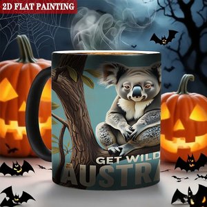 Mug à sublimation vierge pour presse à chaud, noir givré, 11 oz, en céramique, sensible à la chaleur, idéal pour cadeau - Product Image 6