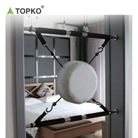 TOPKO Sac de frappe de haute qualité pour la maison, équipement d'entraînement de boxe, sac de frappe pour porte, cible de vitesse amovible, sac de sable