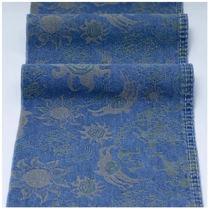 Perforación Color impresión todo algodón fino Dobby Jacquard Denim Meter <span class=keywords><strong>tela</strong></span> ancha con estiramiento Handfeeling <span class=keywords><strong>tela</strong></span> <span class=keywords><strong>vaquera</strong></span> para chaqueta - Product Image 6