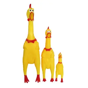 Игрушки для собак, кричащих куриц, пищащие игрушки для домашних питомцев, желтые пищащие Куриные игрушки