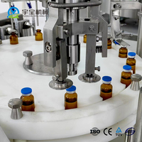 Automatique aseptique visqueux sirop Oral liquide savon détergent petite bouteille pompe péristaltique remplissage bouchage scellage machines