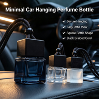 Vente en gros de flacons en verre vides de 8 ml pour diffuseur de voiture suspendu, pour l'emballage d'huiles essentielles, avec bouchon à vis en bois, flacon de parfum