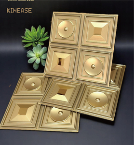Paneles de Pared Modulares <span class=keywords><strong>3D</strong></span> en Dorado Champán Brillante, Resistentes al Agua, <span class=keywords><strong>para</strong></span> Decoración de Salas de Estar, Hoteles y Fondos de TV - Product Image 5