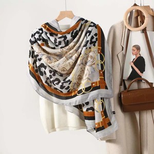 180*85cm 100% Polyester Popular Sale New Trending Rose Flower <b>Leopard</b> <b>Print</b> Long <b>Scarf</b> Women With High Quality - Product Image 5