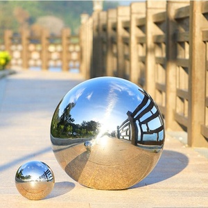 Bola hueca de acero inoxidable con esfera metálica grande 304 para decoración de jardín - Product Image 4