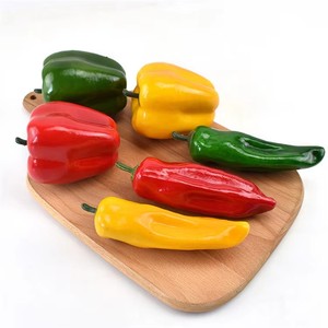 Piments artificiels en plastique de haute qualité, simulation réaliste de légumes, modèle de piment factice pour la décoration de la maison, de la cuisine et des fêtes - Product Image 3
